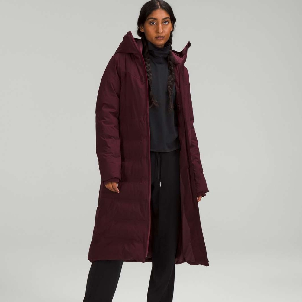 Lululemon Sleet Street Long Jacket Cassis like new